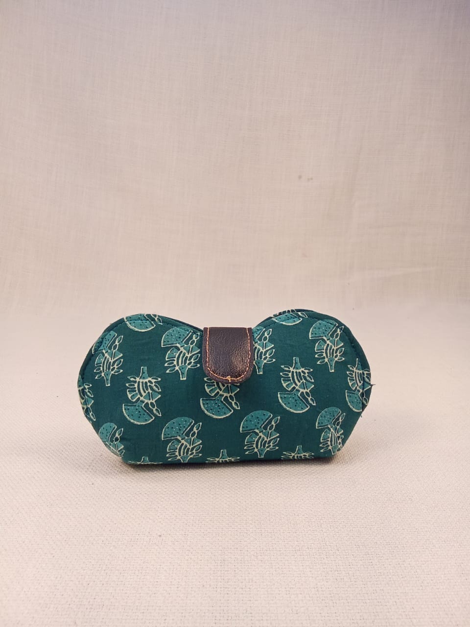 Set of Kalamkari Diary, Block print Clutch, Motif Sunglass Case & Mustard Floral Pouch