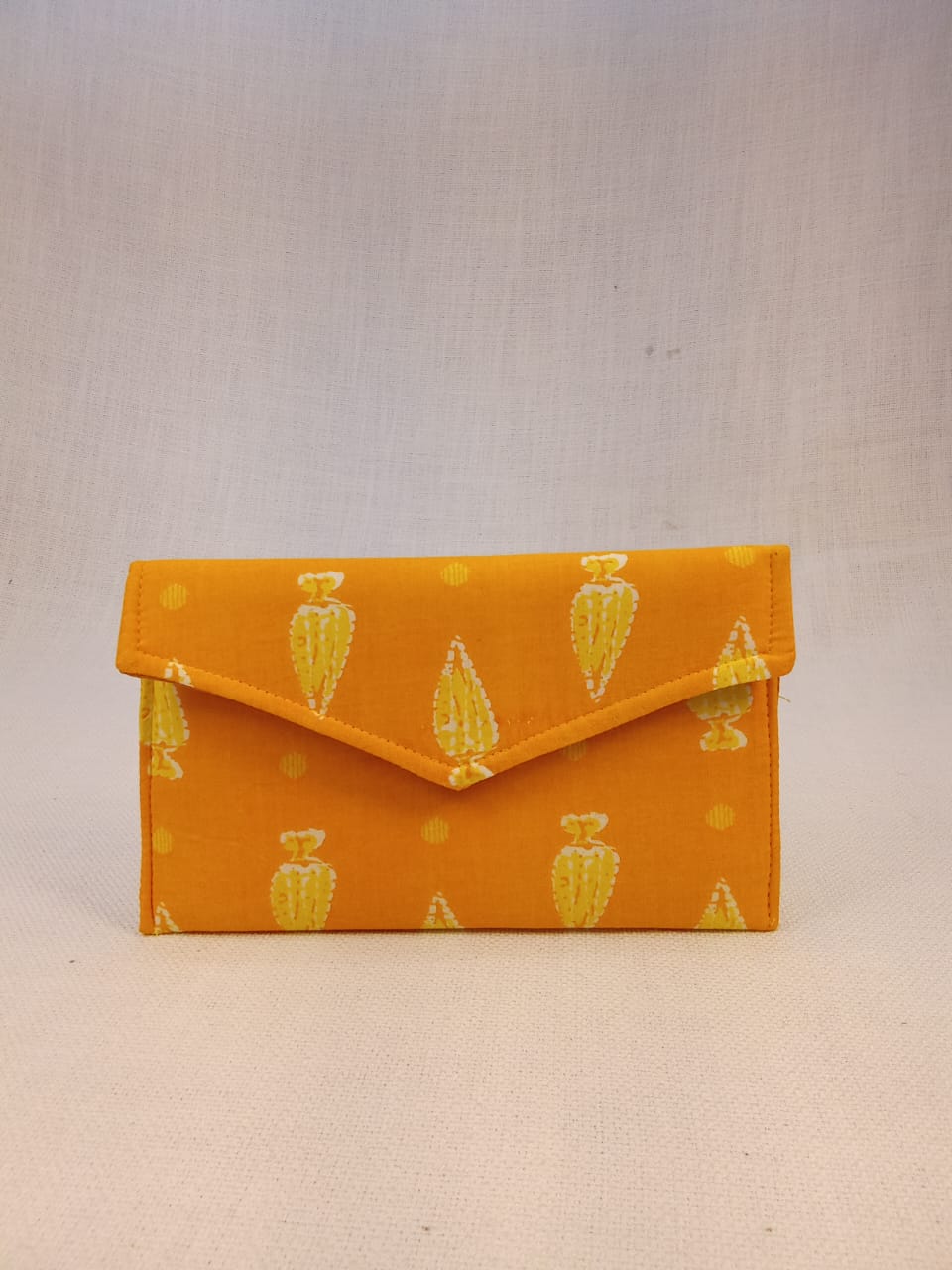 Set of Kalamkari Diary, Mustard Clutch, Floral Sunglass Case & Everyday Pouch