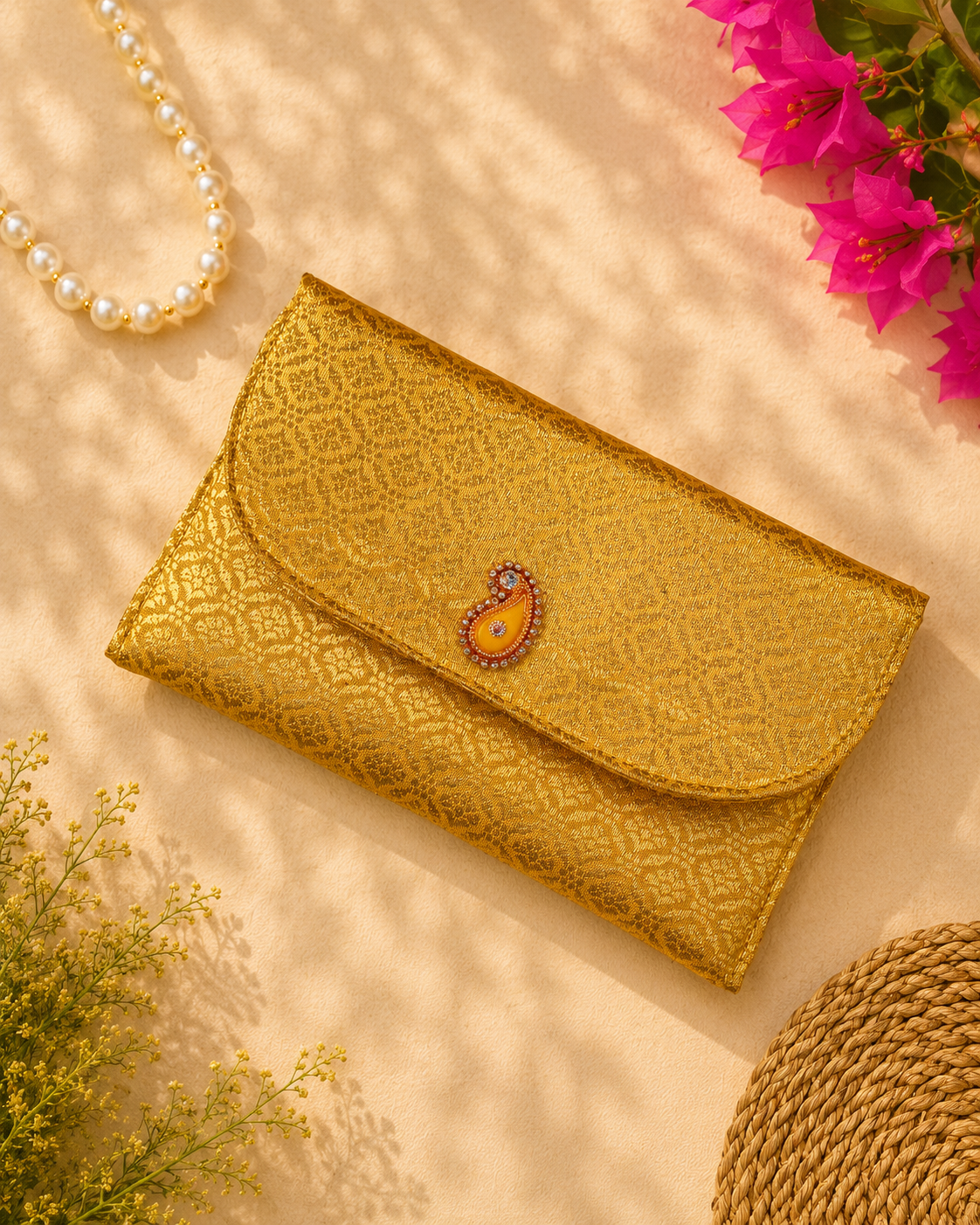 Sunehri Noor Handcrafted Clutch