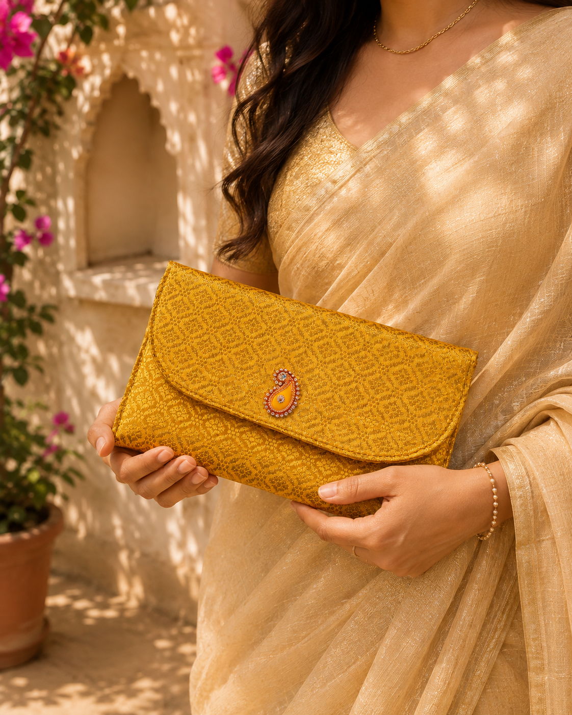 Sunehri Noor Handcrafted Clutch