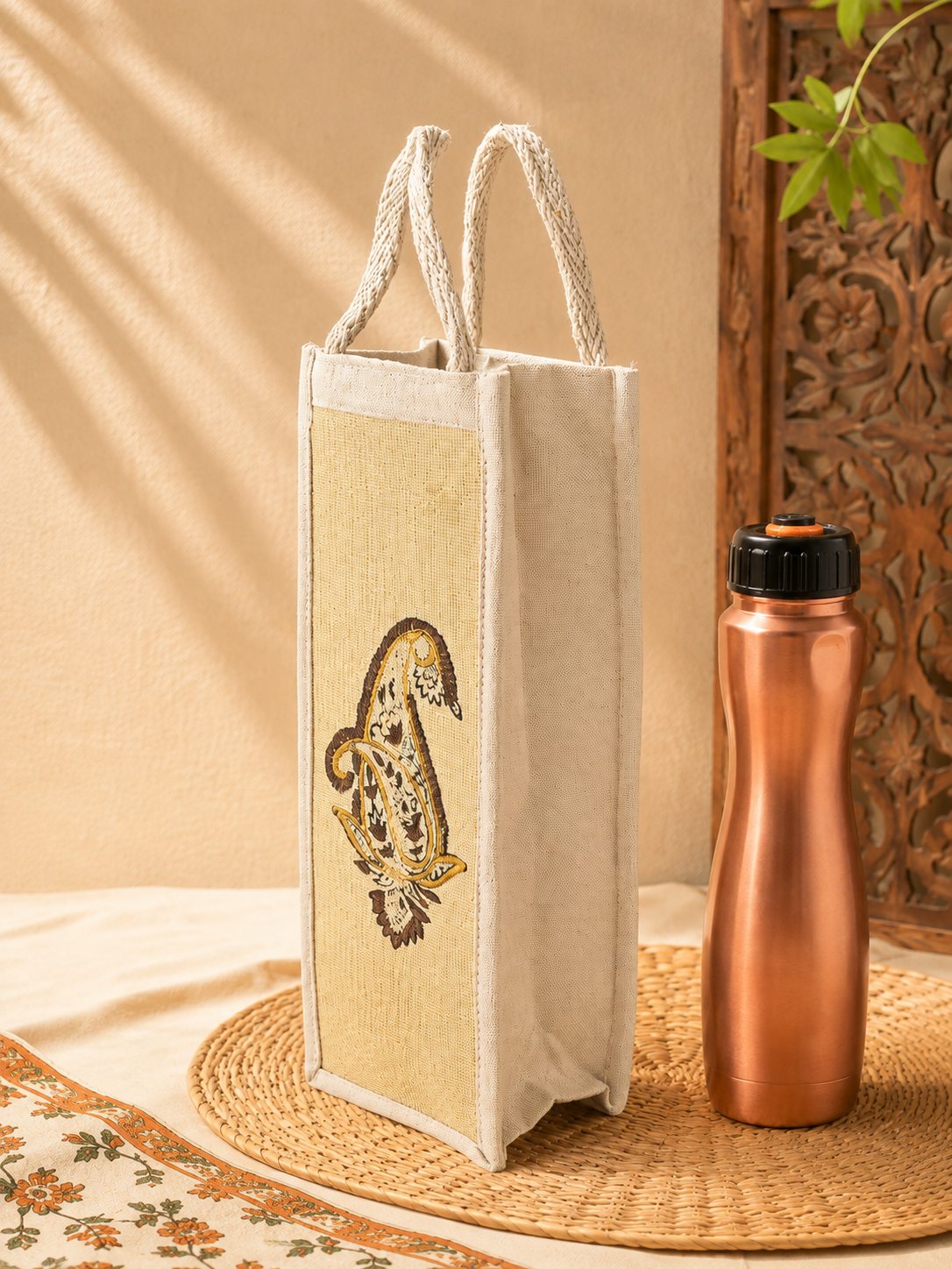 Handmade Paisley Water Bottle Cover