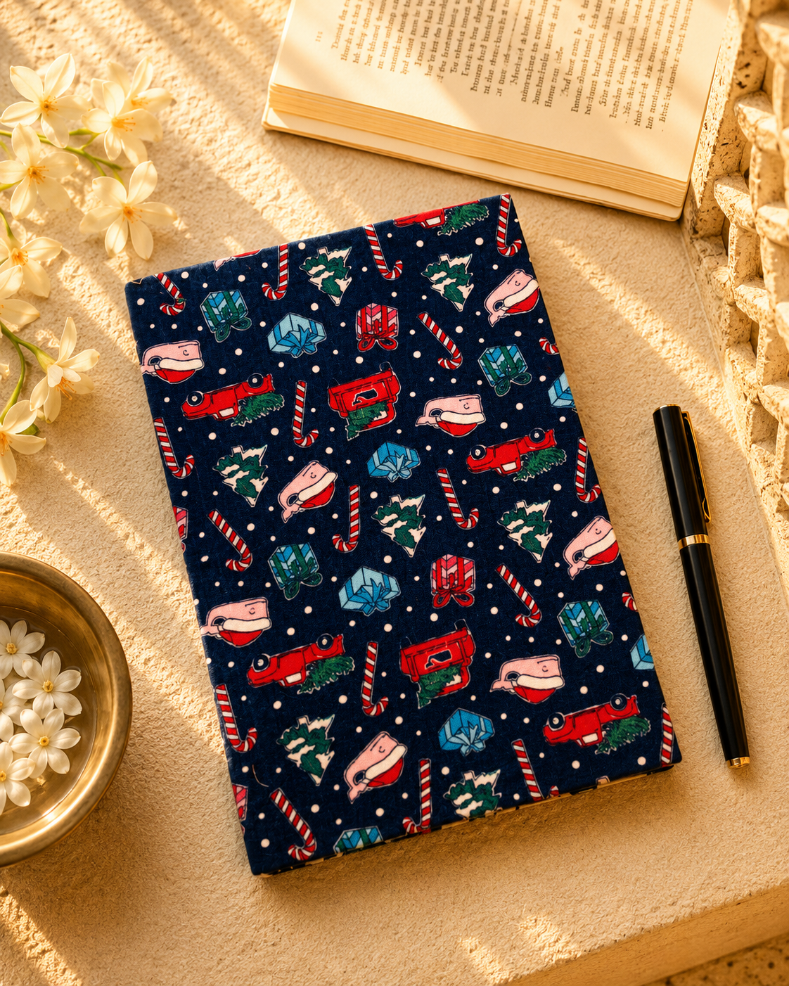 Handcrafted Festive Print A5 Diary