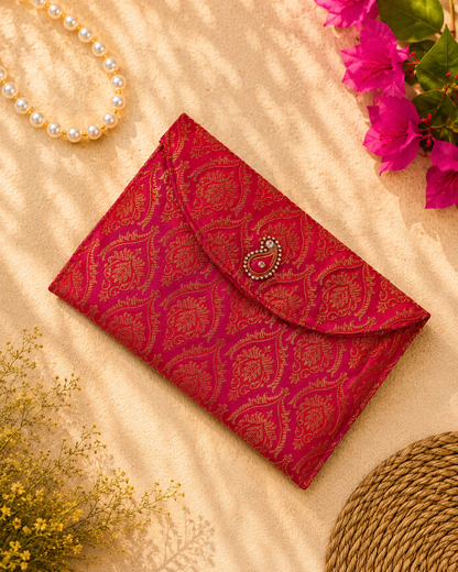 Pink Gold Handcrafted Clutch