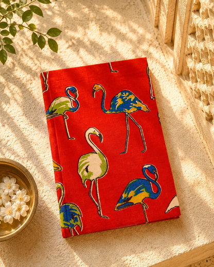 Handcrafted Flamingo Print A5 Diary