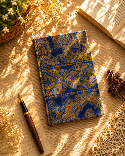 Kalamkari Print Blue Handmade Diary