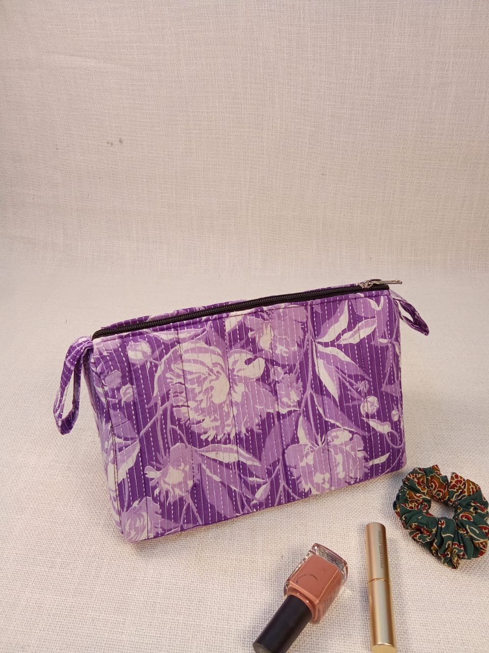 Floral Print Cotton Utility Pouch Kit