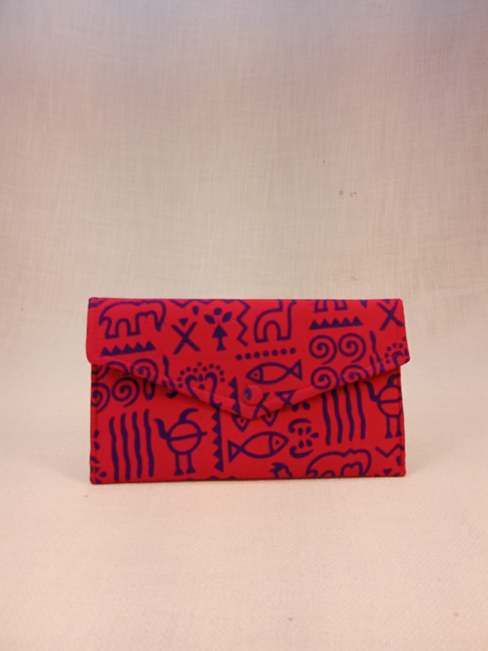 Indigo Abstract Block Print Sunglass Case & Warli Print Clutch Set