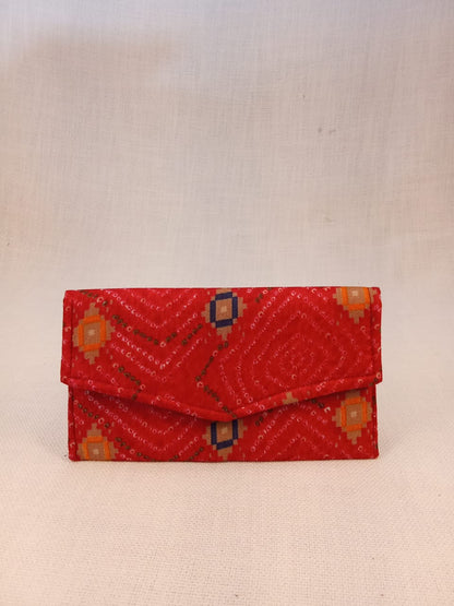 Blue Motif Sunglass Case & Block Print Clutch Set