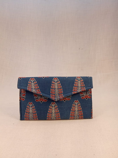Ajrakh Print Cotton Clutch