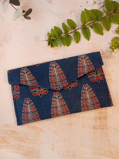 Ajrakh Print Cotton Clutch