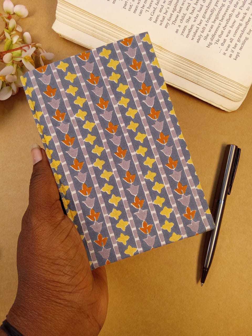 Digital Print Blue Handmade Diary