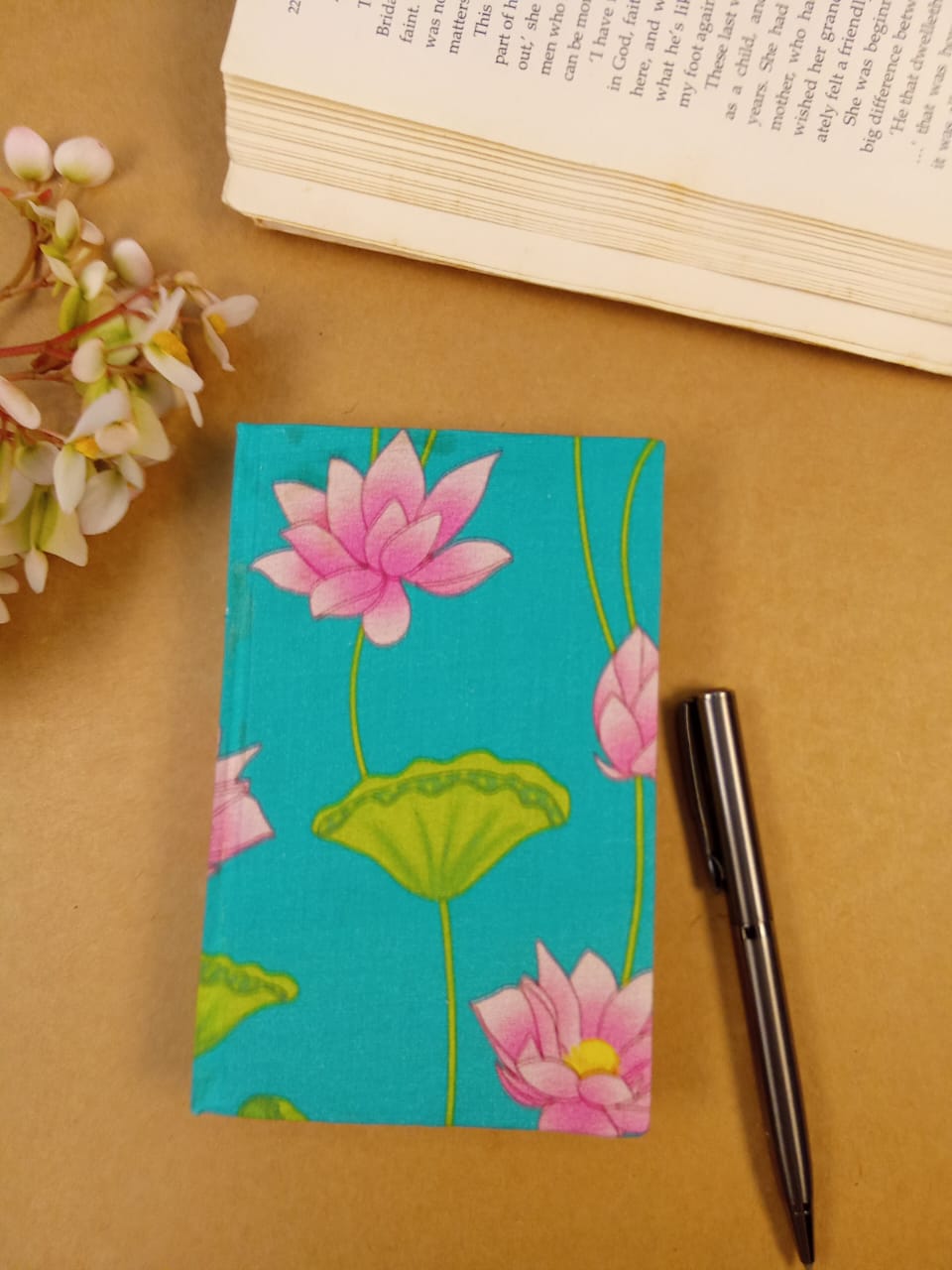 Pichwai Print Teal Handmade Diary