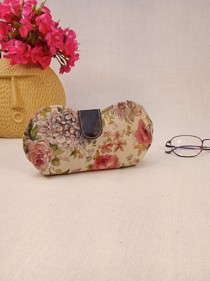 Vintage Floral Print Handmade Sunglass Case