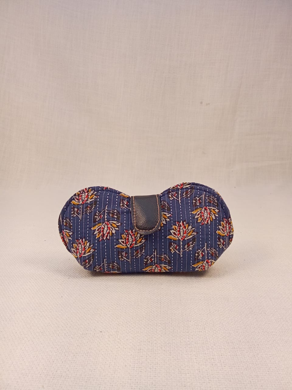 Kantha Block Print Sunglass Case & Blue Block Print Clutch Set