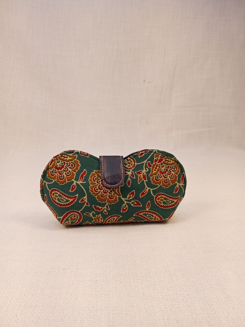 Kalamkari Green Print Handmade Sunglass Case
