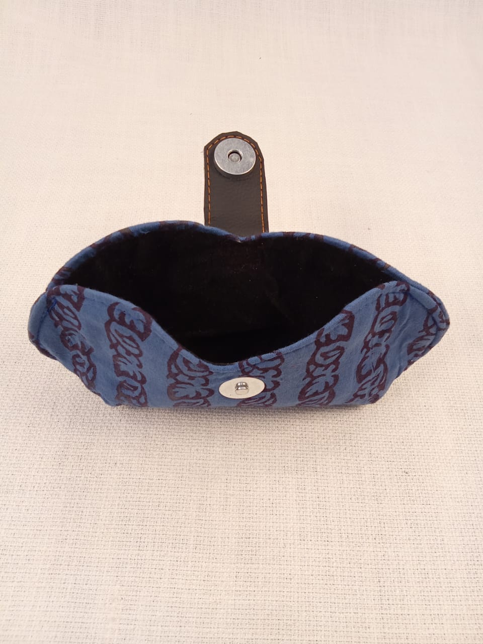 Indigo Vine Print Handmade Sunglass Case