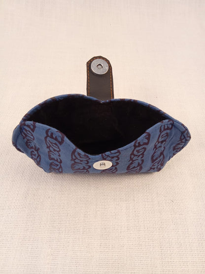 Indigo Vine Print Handmade Sunglass Case