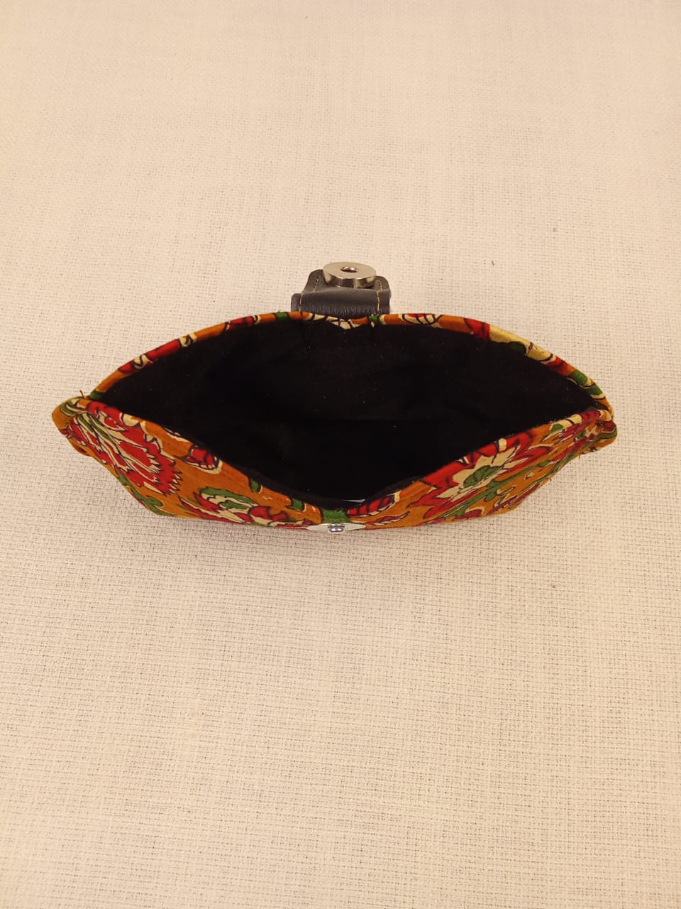Kalamkari Print Orange Handmade Sunglass Case