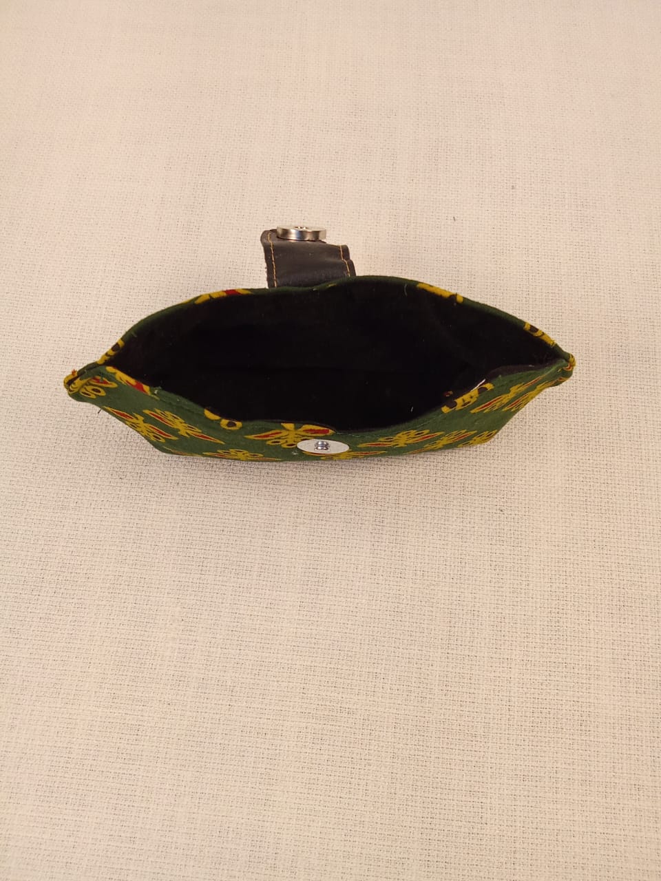 Block Print Green Handmade Sunglass Case