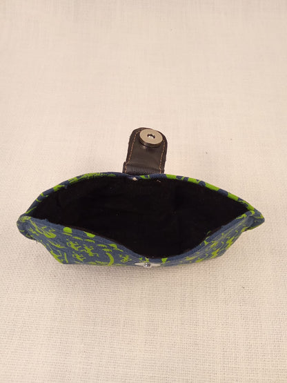 Warli Print Blue and Green Handmade Sunglass Case