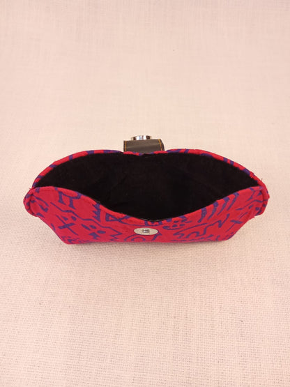 Warli Print Red Handmade Sunglass Case