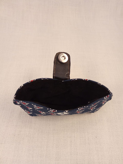 Blue & Red Triangle Motif Handmade Sunglass Case
