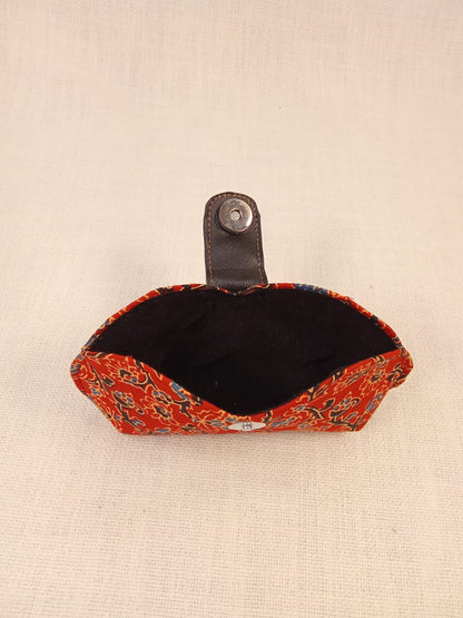 Kalamkari Print Red Handmade Sunglass Case