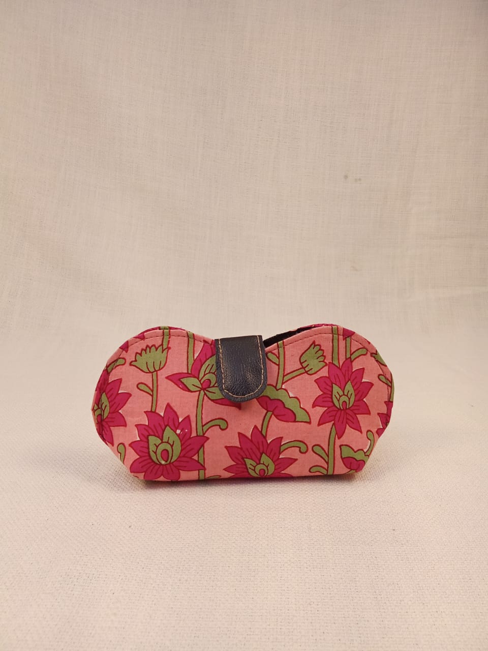 Pichwai Pink Lotus Print Handmade Sunglass Case