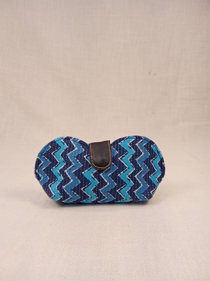 Blue Kantha Print Handmade Sunglass Case