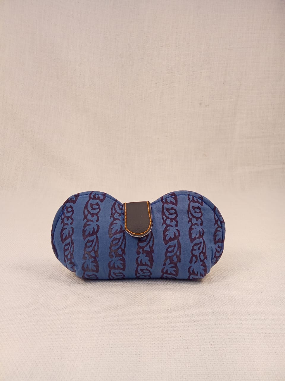 Indigo Vine Print Handmade Sunglass Case