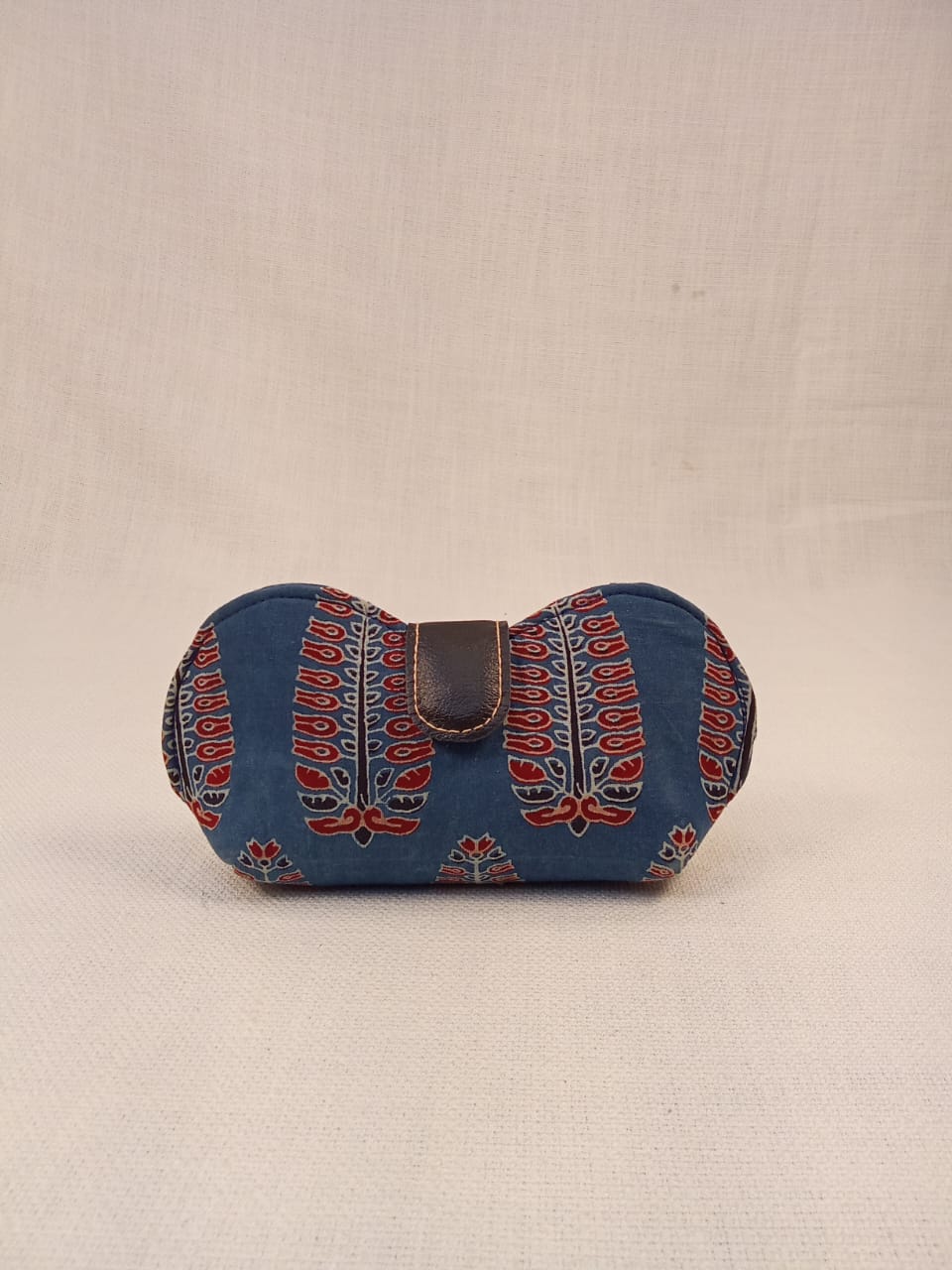 Ajrakh Print Blue & Red Handmade Sunglass Case