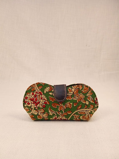 Kalamkari Print Green Handmade Sunglass Case