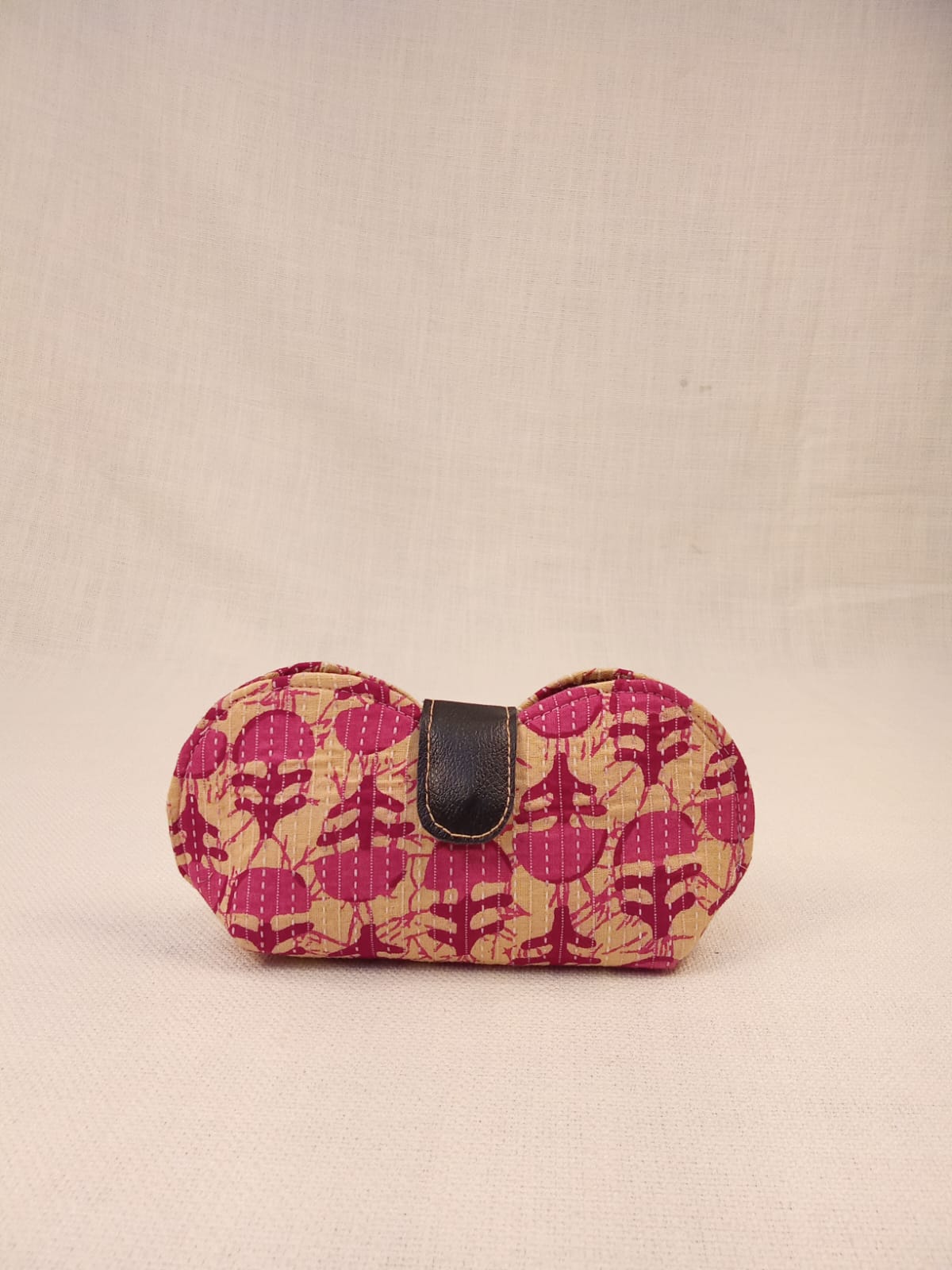 Kantha Print Fuchsia Pink Handmade Sunglass Case