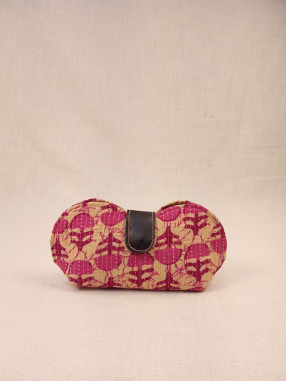 Kantha Print Fuchsia Pink Handmade Sunglass Case