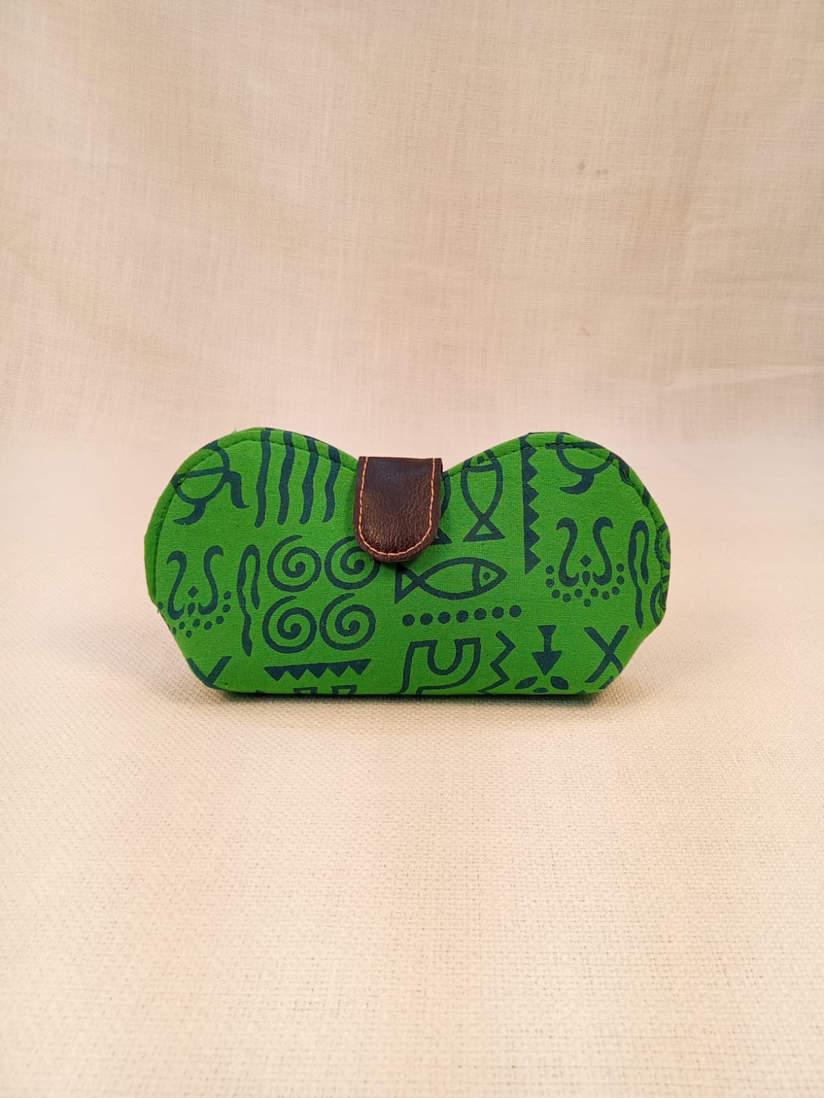 Warli Print Sunglass Case & Floral Vine Print Clutch Set
