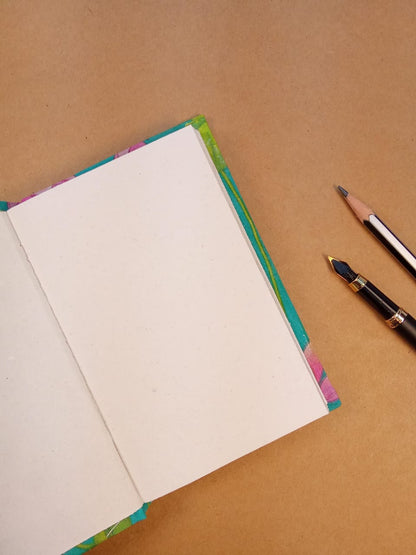 Pichwai Print Teal Handmade Diary