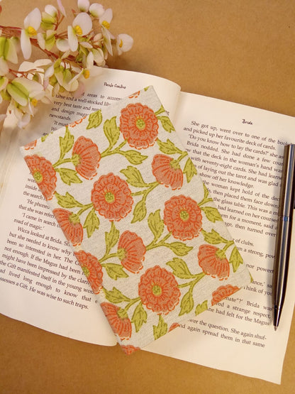Floral Print Cream Handmade Diary