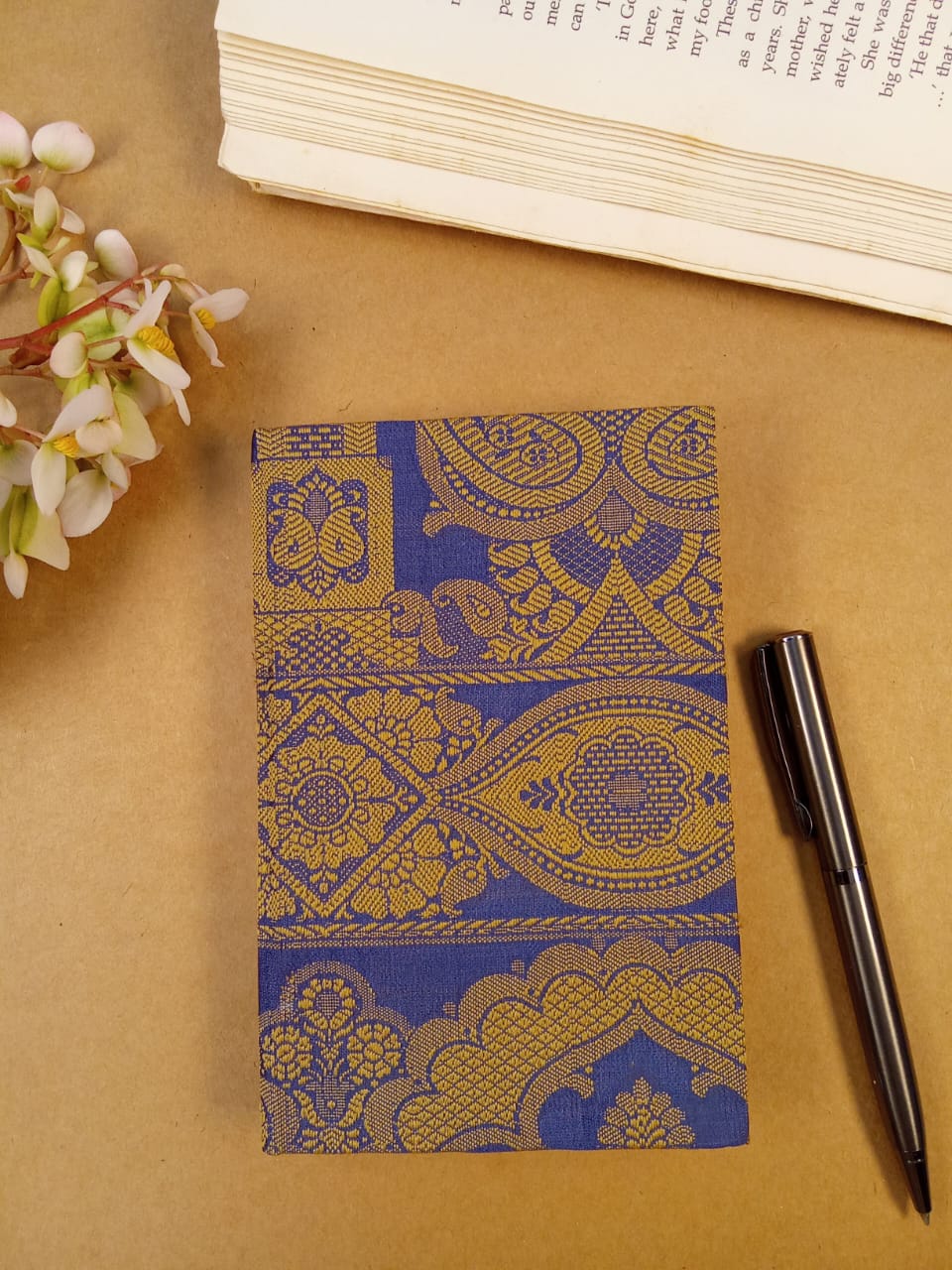 Kalamkari Print Blue Handmade Diary