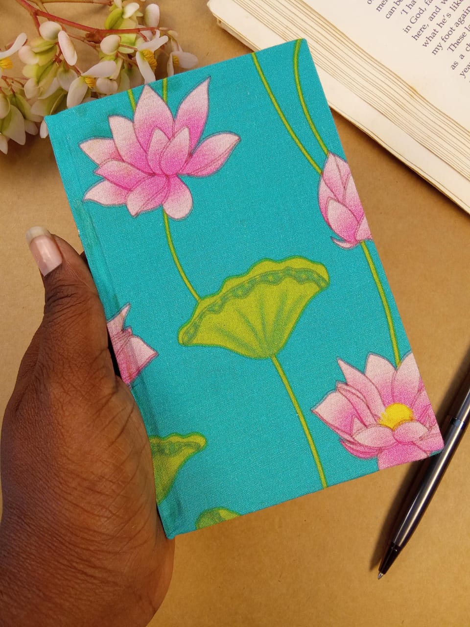 Pichwai Print Teal Handmade Diary