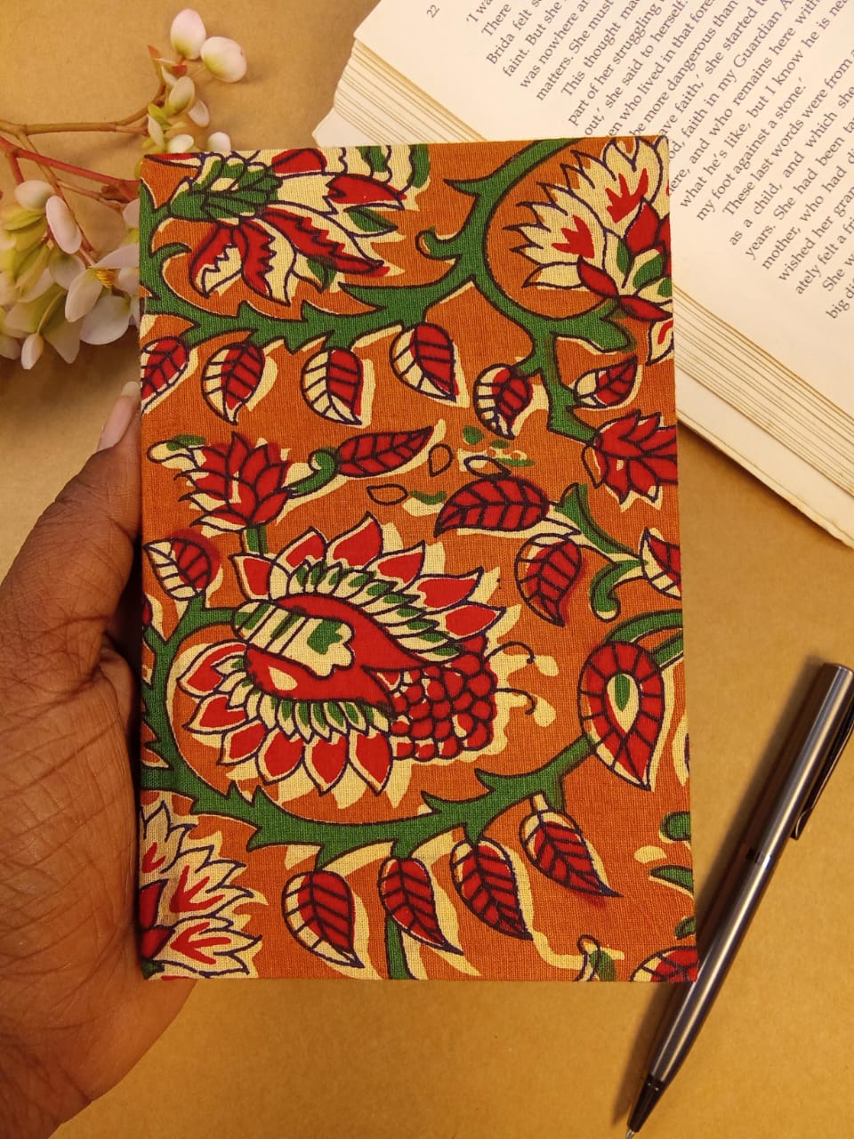 Kalamkari Print Mustard Handmade Diary