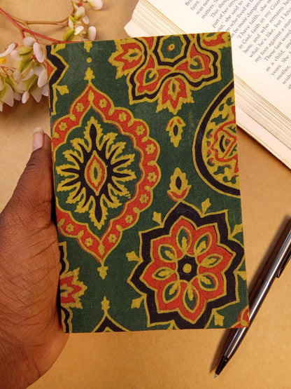 Ajrakh Print Green Handmade Diary