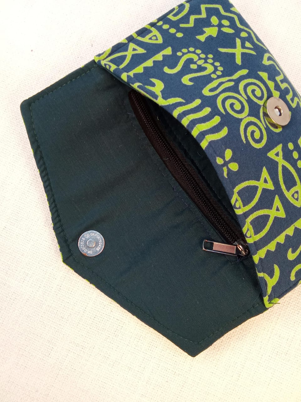 Set of Green Printed Diary, Blue Warli Print Clutch, Teal Floral Eyewear Case & Patchwork Coin Pouch - Work & Wonder