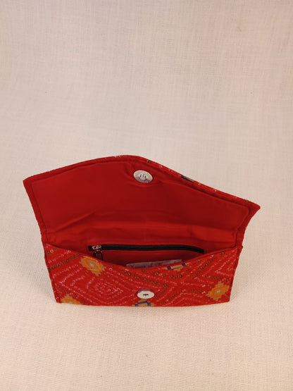 Warli Print Cotton Clutch