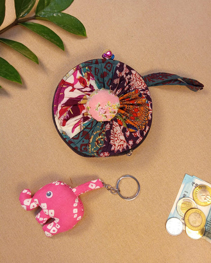 Coin Pouch & Cute Handcrafted Keychain
