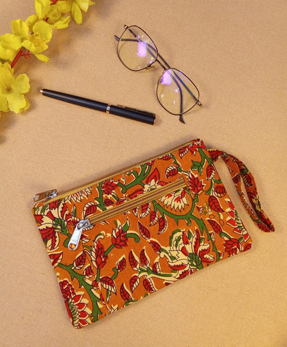 Lotus Bloom Diary & Kalamkari Print Pencil Pouch Desk Calm Set