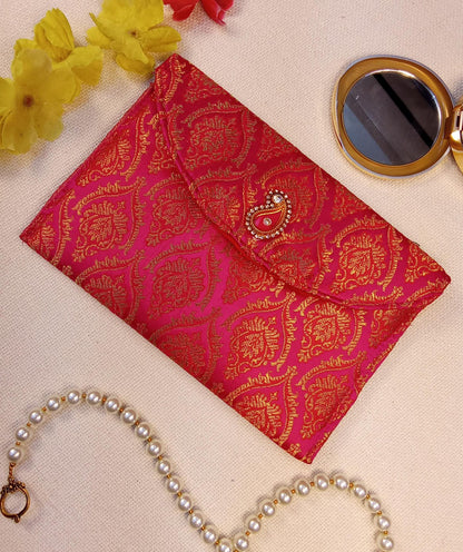 Pink Gold Handcrafted Clutch