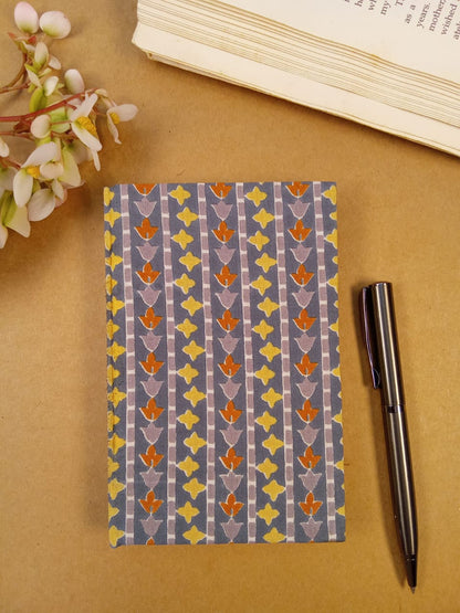 Geometric Print Diary & Tribal Motif Pouch Desk Calm Set