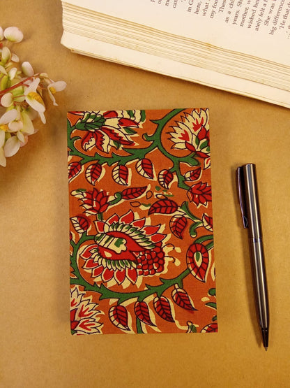 Kalamkari Diary & Floral Print Pouch Desk Calm Set