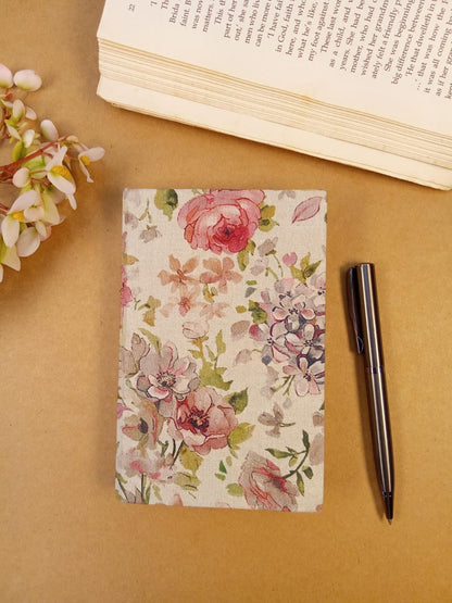 Floral Diary & Blue Kalamkari Pouch Desk Calm Set