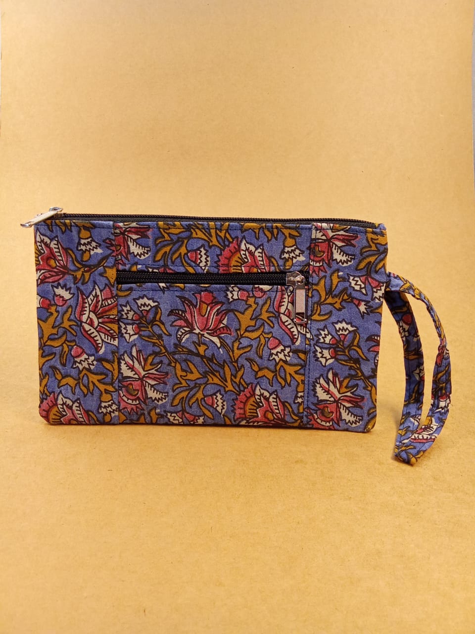 Multicolor Floral Print Cotton Multi-Utility Pouch